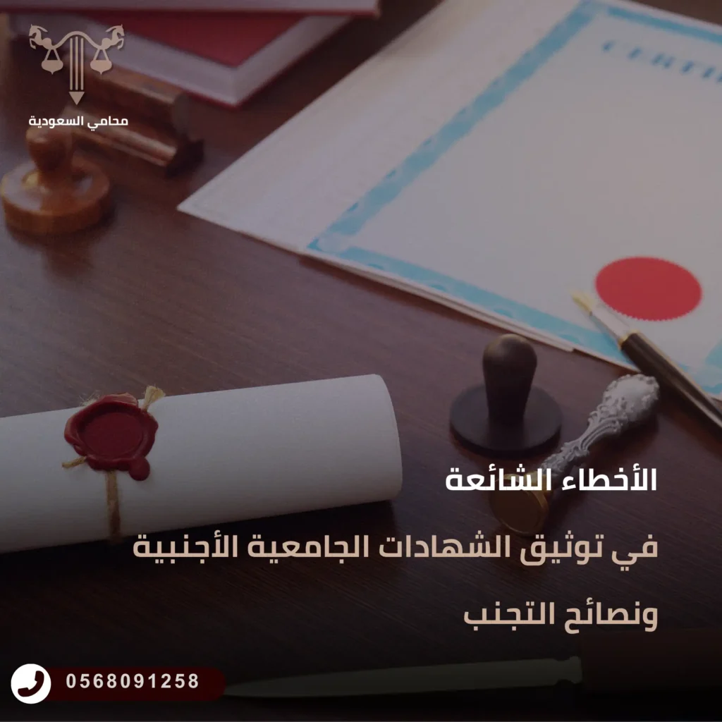 الأخطاء الشائعة في توثيق الشهادات الجامعية الأجنبية ونصائح التجنب
